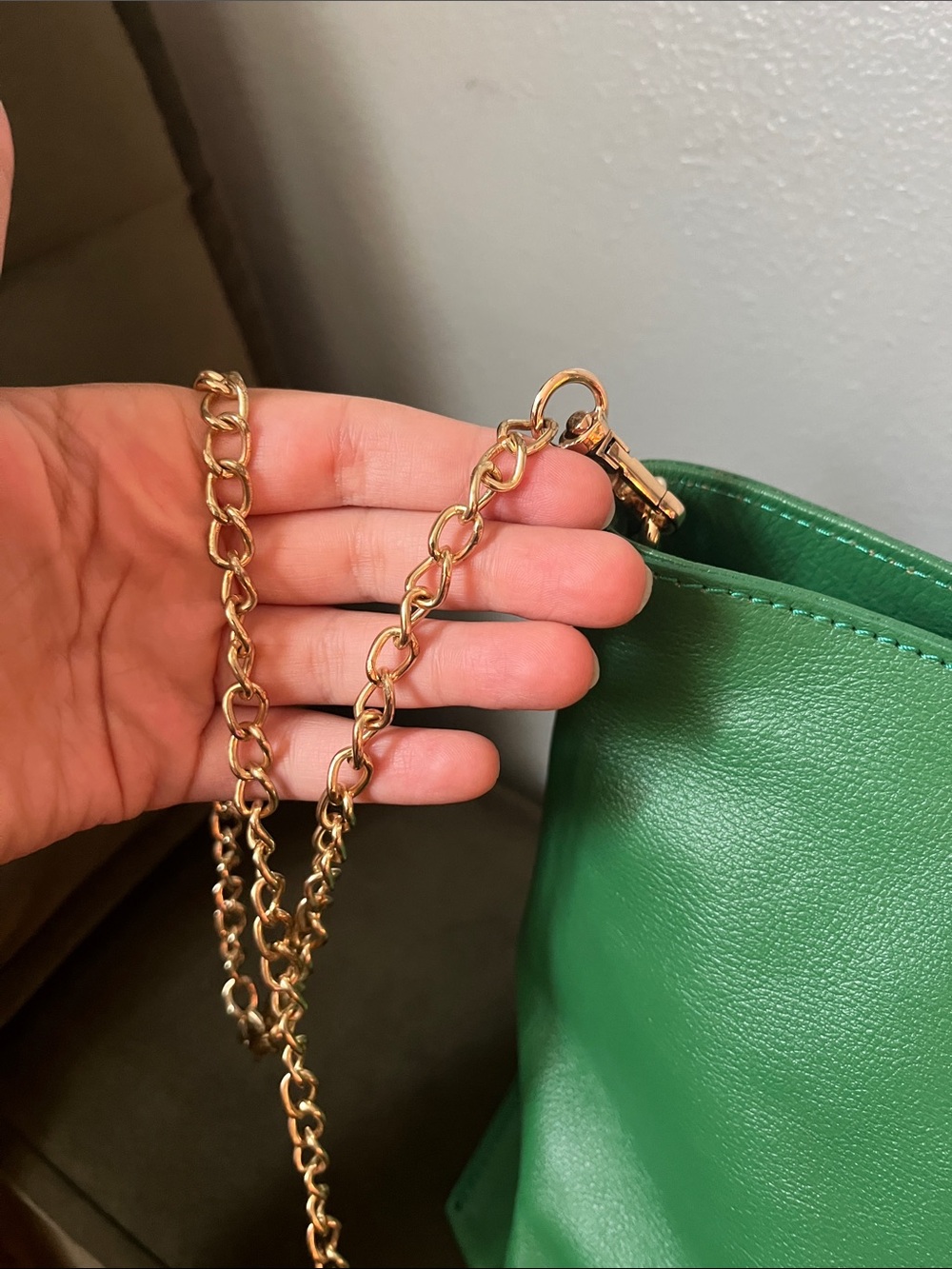 Anna Paola Green Leather hand bag made in Italy - Picture 8 of 12